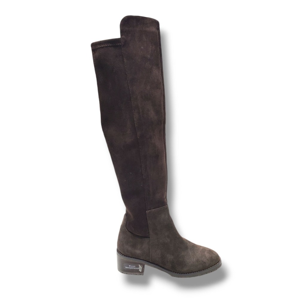 Blondo Sierra Over the Knee Boot Womens 5.5 Brown Waterproof Suede